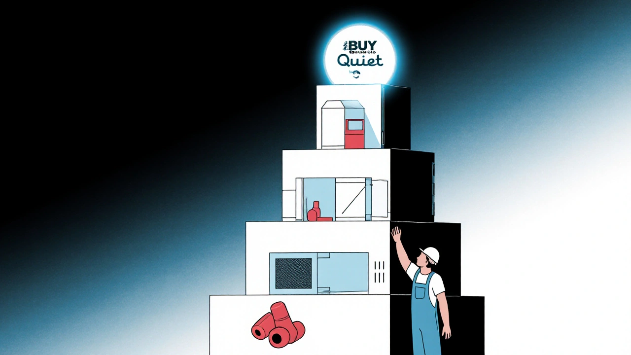 Hierarchy of noise control methods rising from earplugs to quiet tools in Bauhaus design