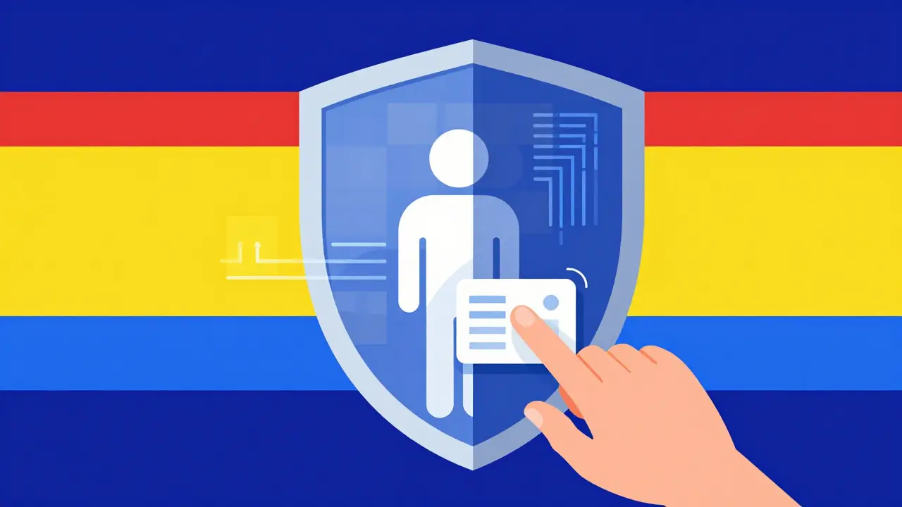 Abstract Bauhaus design of tech shield protecting patient data