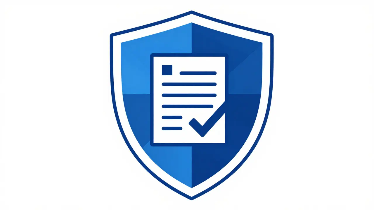 Stylized shield icon representing safe online pharmacy verification